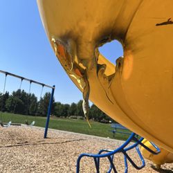 Charter Pointe Playground - Melted plastic on slide