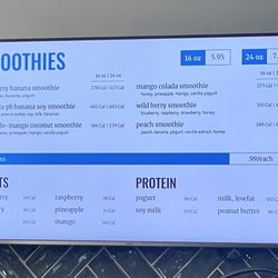 Campus Recreation and Wellness Center - Cafe menu 1 of 3