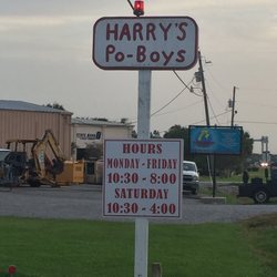 Harry's PO-Boys - The hours of operation. Closed only on Sunday.