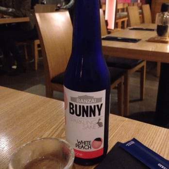 Sakanaya - White peach sparkling sake. Highly recommend!! - Japanese Near Me - Champaign, Illinois