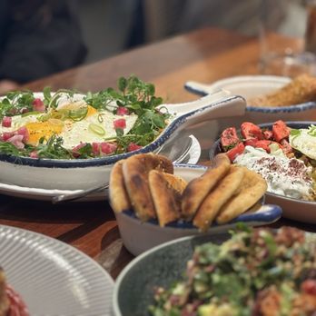 Unconventional Diner - Sweet Potato Shakshuka, Garlic Naan, Lebanese Fried Rice, Tip-Top Chop Salad - Breakfast & Brunch Near Me - Washington, DC, District of Columbia