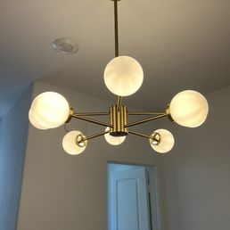 Chandelier installed Chandelier installed