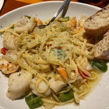Caps On The Water - Shrimp & Scallop scampi - Seafood Near Me - St Augustine, Florida Caps On The Water - Shrimp & Scallop scampi - Seafood Near Me - St Augustine, Florida