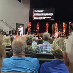 First Baptist Church of Merritt Island - Roomy auditorium paired with an appropriately sized stage. The room feels open and free, not stuffy or clumsy.