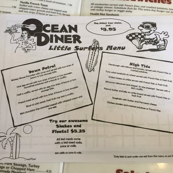 Ocean Diner - Kids menu @ Ocean Diner in Hermosa Beach, CA (5/31/18) - Diners Near Me - Hermosa Beach, California Ocean Diner - Kids menu @ Ocean Diner in Hermosa Beach, CA (5/31/18) - Diners Near Me - Hermosa Beach, California