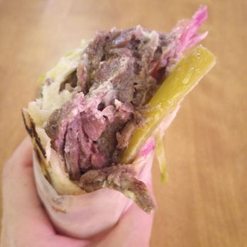 Ottawa Shawarma - Small beef shawarma sandwich. $9.25 BOGO on UberEats. Lots of beef inside. - Mediterranean Near Me - Ottawa, Ontario