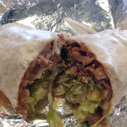 Shredded pork burrito. Shredded pork burrito.