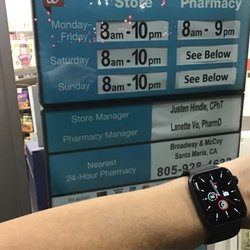 Walgreens - 10pm......or apparently the time of their choice.