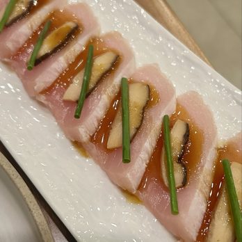 Yume Sushi Bar - Albacore Sashimi with Kogashi Butter Soy - Sushi Bars Near Me - Calabasas, California