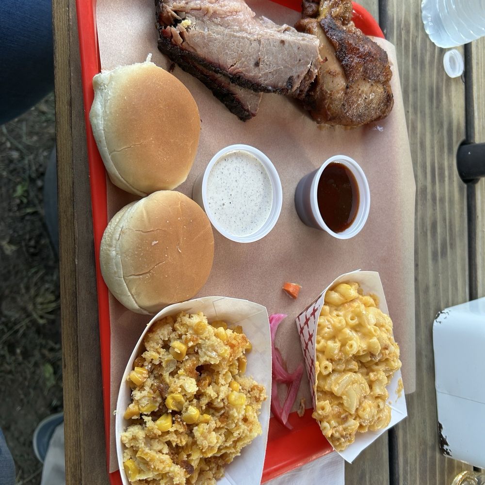 Sierra Smoke Show - Brisket Chicken Rolls Corn bread pudding Marconi and cheese - Barbeque Near Me - Blairsden, California Sierra Smoke Show - Brisket Chicken Rolls Corn bread pudding Marconi and cheese - Barbeque Near Me - Blairsden, California