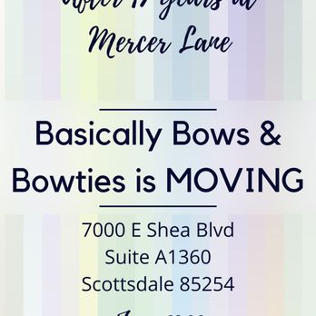 Basically Bows & Bowties - Basically Bows & Bowties is MOVING!!!
June 2022 - Children's Clothing Near Me - Scottsdale, Arizona