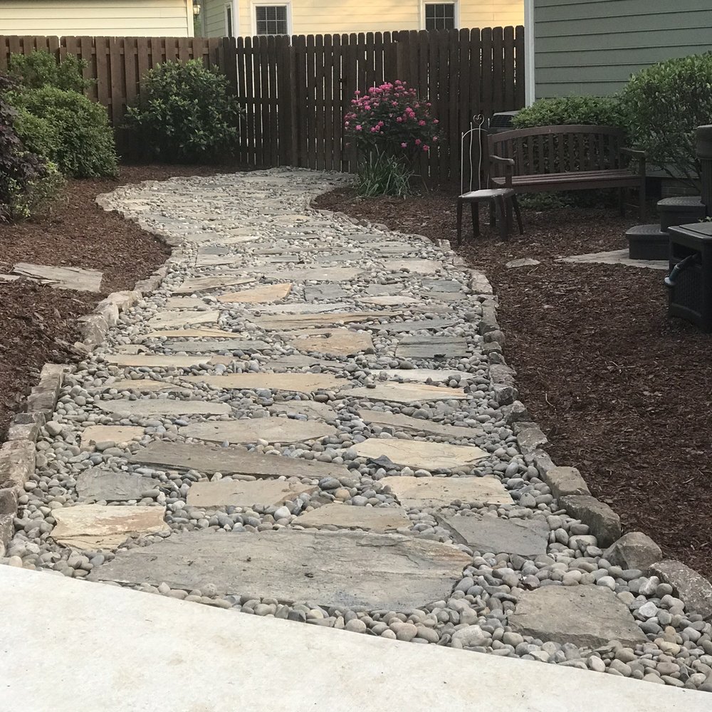 The Plant Guys - New stone walkway - Landscaping Near Me The Plant Guys - New stone walkway - Landscaping Near Me