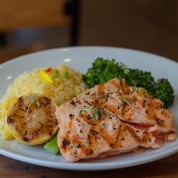 Faroe Island Salmon

Pan Seared, Rice, Broccolini, Lemon Beurre Blanc Sauce