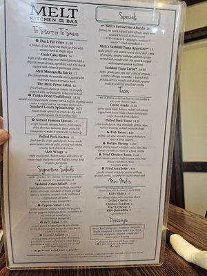 Menu photo 2 Melt Kitchen and Bar Greensboro, NC Menu photo 2 Melt Kitchen and Bar Greensboro, NC