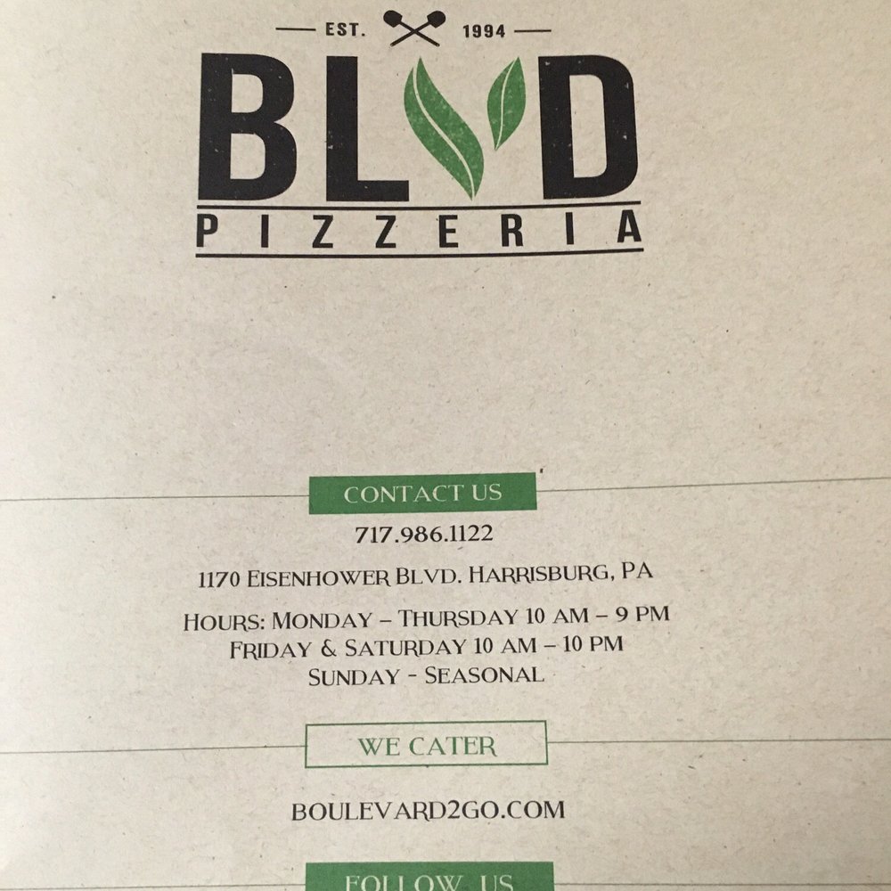 Boulevard Pizza - Pizza Near Me - Harrisburg, Pennsylvania