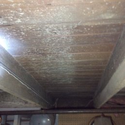 Before the work was completed. Clear evidence of mold spores. Before the work was completed. Clear evidence of mold spores.