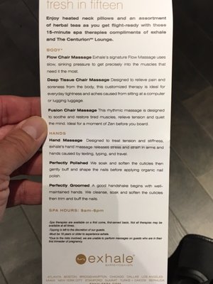 Menu photo 6 The Centurion Lounge Miami, FL Menu photo 6 The Centurion Lounge Miami, FL