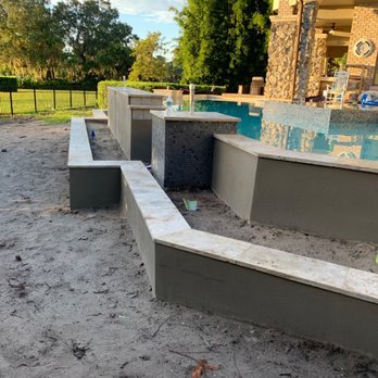 ACCG, Inc. - Concrete pool deck with levels is progressing. - Masonry/Concrete Near Me - Sanford, Florida