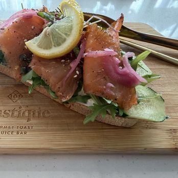 Toastique - The Hot Salmon Toast - Juice Bars & Smoothies Near Me - Chesapeake, Virginia Toastique - The Hot Salmon Toast - Juice Bars & Smoothies Near Me - Chesapeake, Virginia