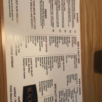 The Black Oak - Drink menu - Bars Near Me - Oak Lawn, Illinois