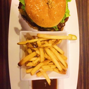 Stages Kitchen & Bar - 8oz Prime Rib Beef Burger with fries and gravy. - Coffee & Tea Near Me - Edmonton, Alberta