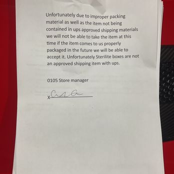 The UPS Store - Managers statement refusal of the package - Shipping Centers Near Me - Albuquerque, New Mexico