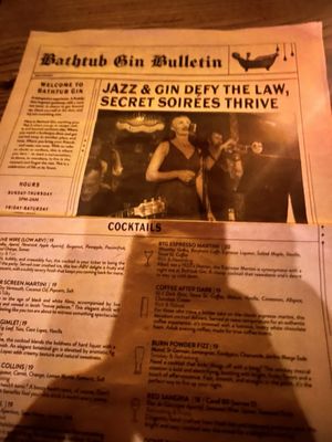 Menu photo 2 Bathtub Gin New York, NY Menu photo 2 Bathtub Gin New York, NY
