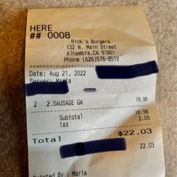 Burritos show $8.99 on the menu so how is the subtotal $19.98? Seriously don't trust this place Burritos show $8.99 on the menu so how is the subtotal $19.98? Seriously don't trust this place