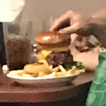 Cafe 95 - Our fish and chips and another tables burger. - New American Near Me - Ponderay, Idaho