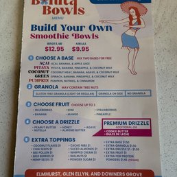 Menu, circa Feb 2025.