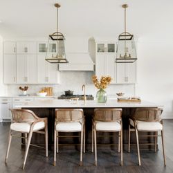 Kathy Kuo Home - Modern organic kitchen design in Nashville.
