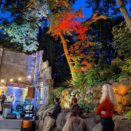 Beautiful landscaping and colorful lighting Beautiful landscaping and colorful lighting