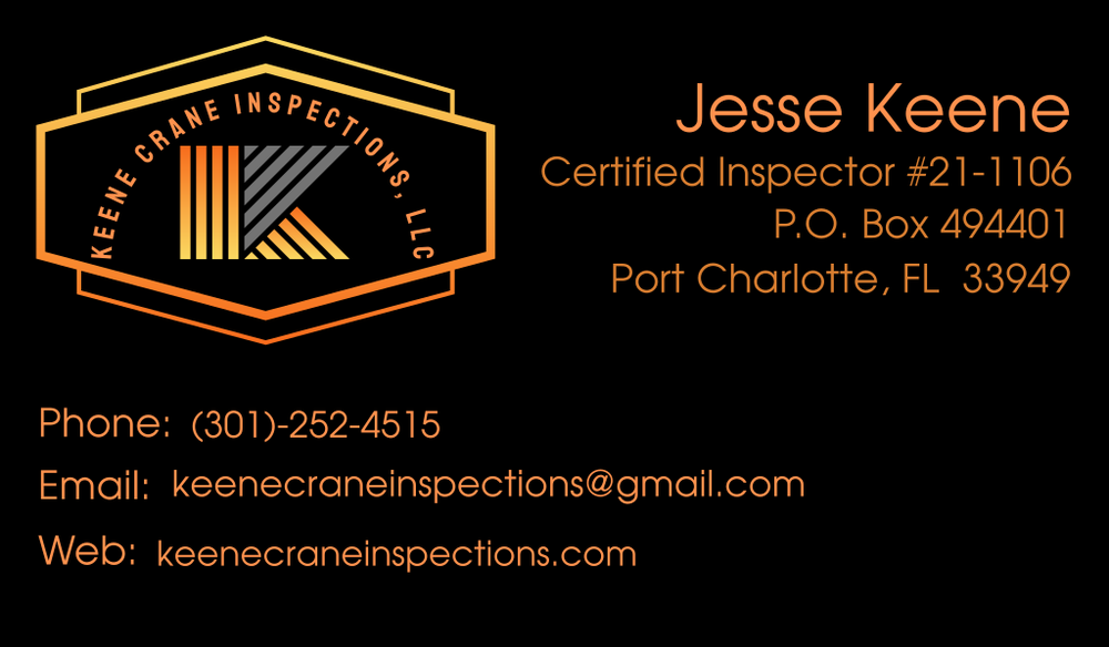 KEENE CRANE INSPECTIONS Port Charlotte, Florida Crane Services