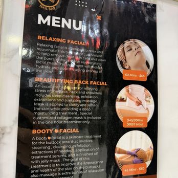 Lavish Nail Bar - Facial menu - Waxing Near Me - Garden Grove, California Lavish Nail Bar - Facial menu - Waxing Near Me - Garden Grove, California