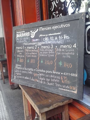Menu photo 2 Bárbaro Bar Buenos Aires, C Menu photo 2 Bárbaro Bar Buenos Aires, C