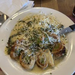 Martinos Trattoria & Pizzeria - Chicken Rollatini, capers, asparagus, a light lemon sauce OMG!