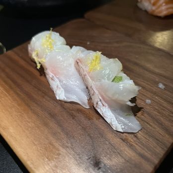 Uchibā Austin - Madai (seabream) nigiri - Cocktail Bars Near Me - Austin, Texas