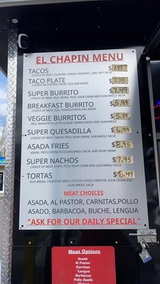 Menu photo 7 El Chapin Colorado Springs, CO Menu photo 7 El Chapin Colorado Springs, CO