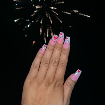 La Bamba Nails - Fun 4th of July nails. They were open on the 4th, great service. - Nail Salons Near Me - Huntington Park, California