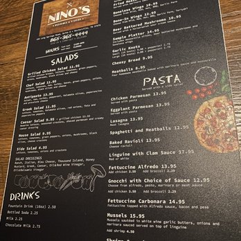 Nino's Pizzeria & Eatery - Menu 1/26/23 - Pizza Near Me - Sevierville, Tennessee Nino's Pizzeria & Eatery - Menu 1/26/23 - Pizza Near Me - Sevierville, Tennessee
