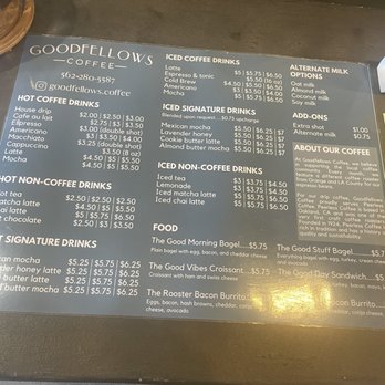 Goodfellows Coffee - Menu - Coffee & Tea Near Me - Cypress, California