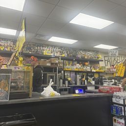 Behind the counter Behind the counter