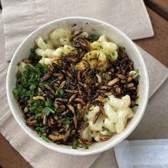 Dad's Luncheonette - Mac & cheese w/ puffed rice - New American Near Me - Half Moon Bay, California Dad's Luncheonette - Mac & cheese w/ puffed rice - New American Near Me - Half Moon Bay, California