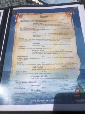 Menu photo 5 El Puerto Mexican Restaurant Fox Lake, IL