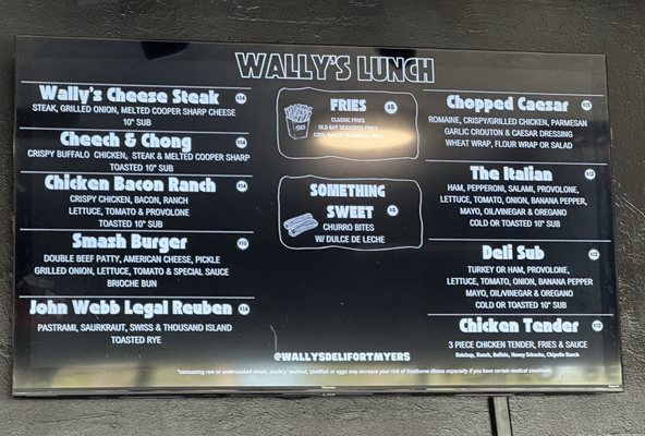 Menu photo 2 Wally's Deli Fort Myers, FL Menu photo 2 Wally's Deli Fort Myers, FL