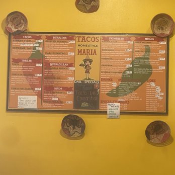 Tacos Maria - Menu - Mexican Near Me - Bartlesville, Oklahoma