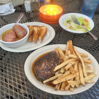 Doe's Eat Place - Filet meal- comes with everything pictured - Steakhouses Near Me - Little Rock, Arkansas