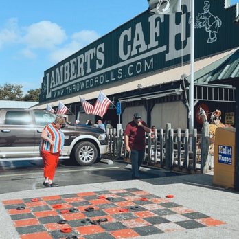 Lambert's Cafe - Outside & Checker Board - Seafood Near Me - Foley, Alabama