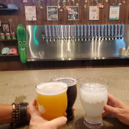 Cheers, with the hazy IPA, dark lager, and the Moscow mule inspired seltzer! Cheers, with the hazy IPA, dark lager, and the Moscow mule inspired seltzer!