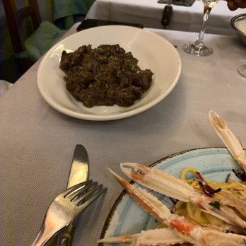 34 - Melon with Parma ham, Pumpkin gnocchi, shrimp scampi pasta, beef stew with polenta - Seafood Near Me - Rome, RM 34 - Melon with Parma ham, Pumpkin gnocchi, shrimp scampi pasta, beef stew with polenta - Seafood Near Me - Rome, RM